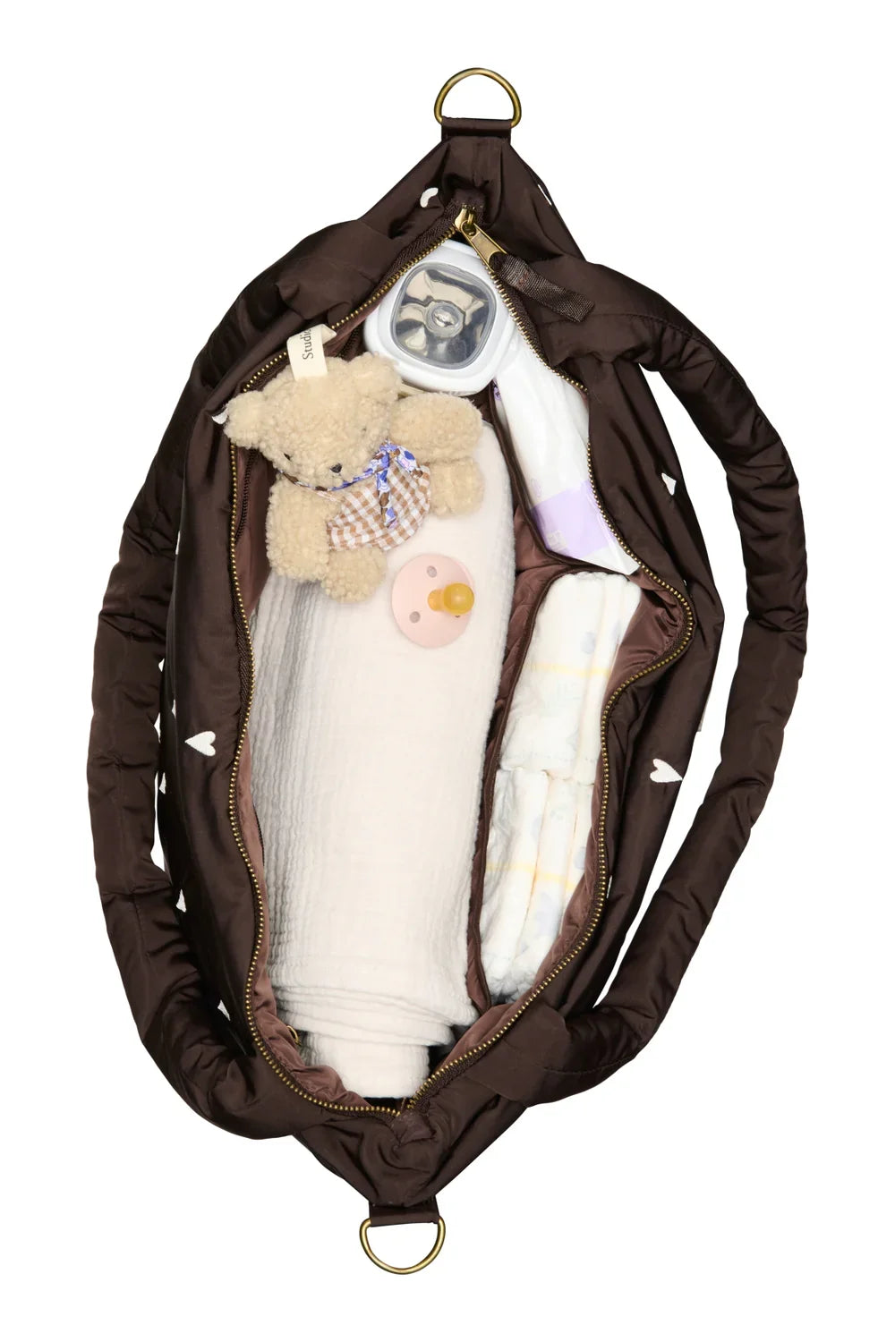Hellblaue Herzen Flauschige Wickeltasche