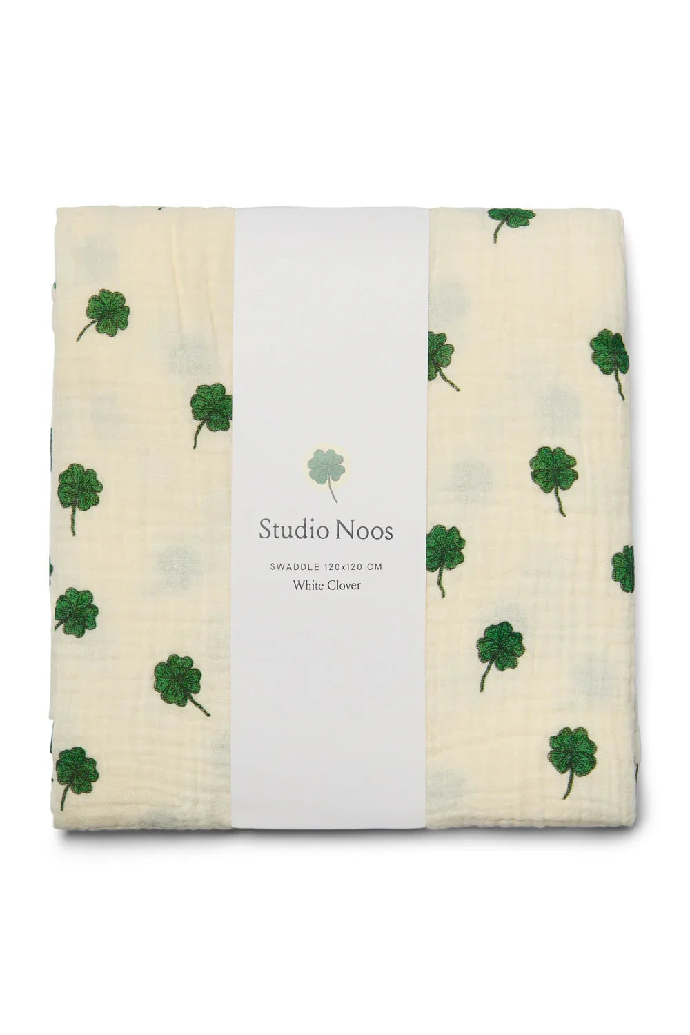 Swaddle met witte klaverprint groot