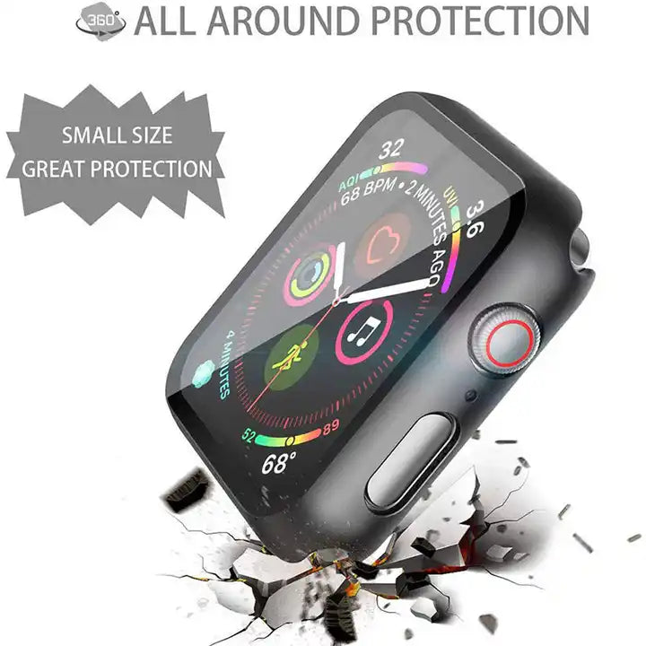 Abt Apple Watch Screen Protector and Bumper 41mm (Series 8, SE, 7, 6, 5) in Black - BUMPER41MMBLACK - image 3