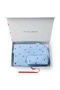 Hellblaue Herzen Klassisches Puffy-Geschenkset