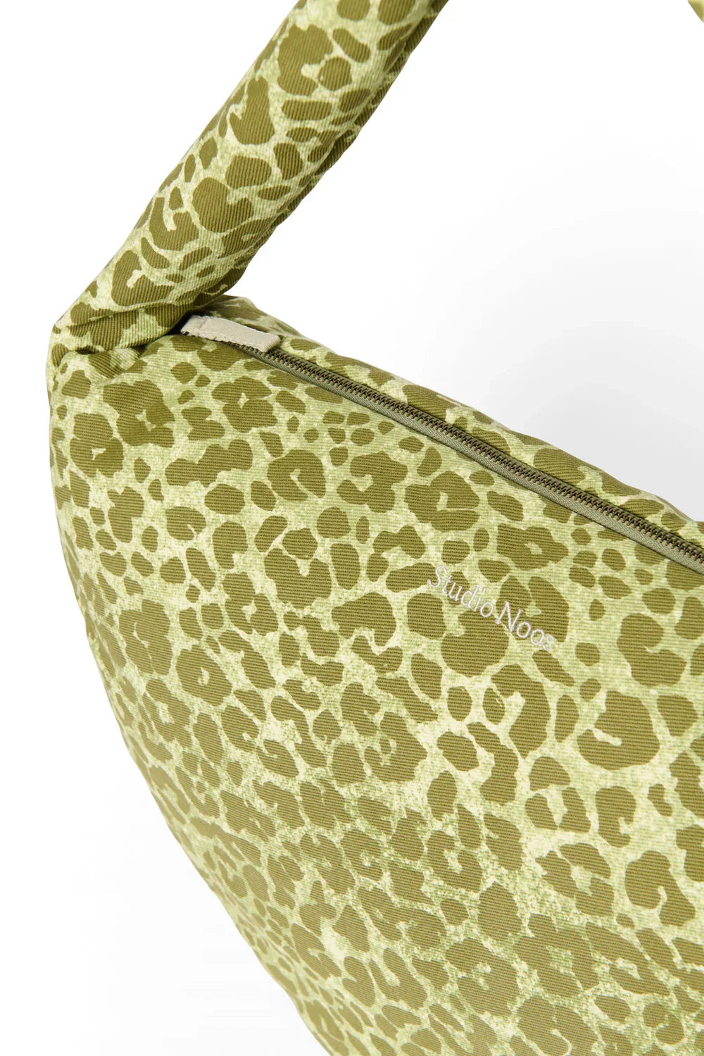 Braune Leopard Baumwoll Umhängetasche