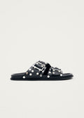 Alba Sandalen aus schwarzem Leder mit Nieten