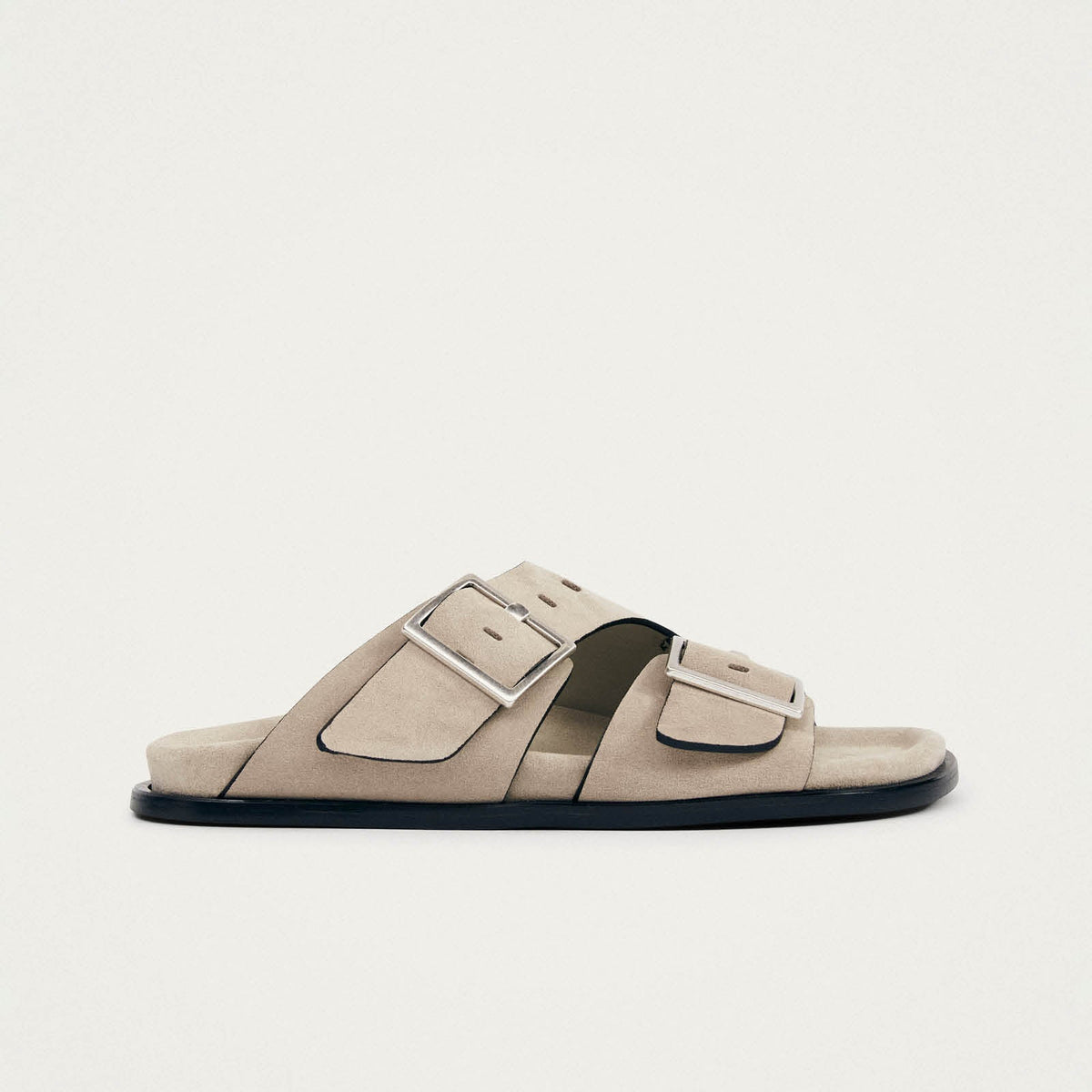 Alba suède beige leren sandalen