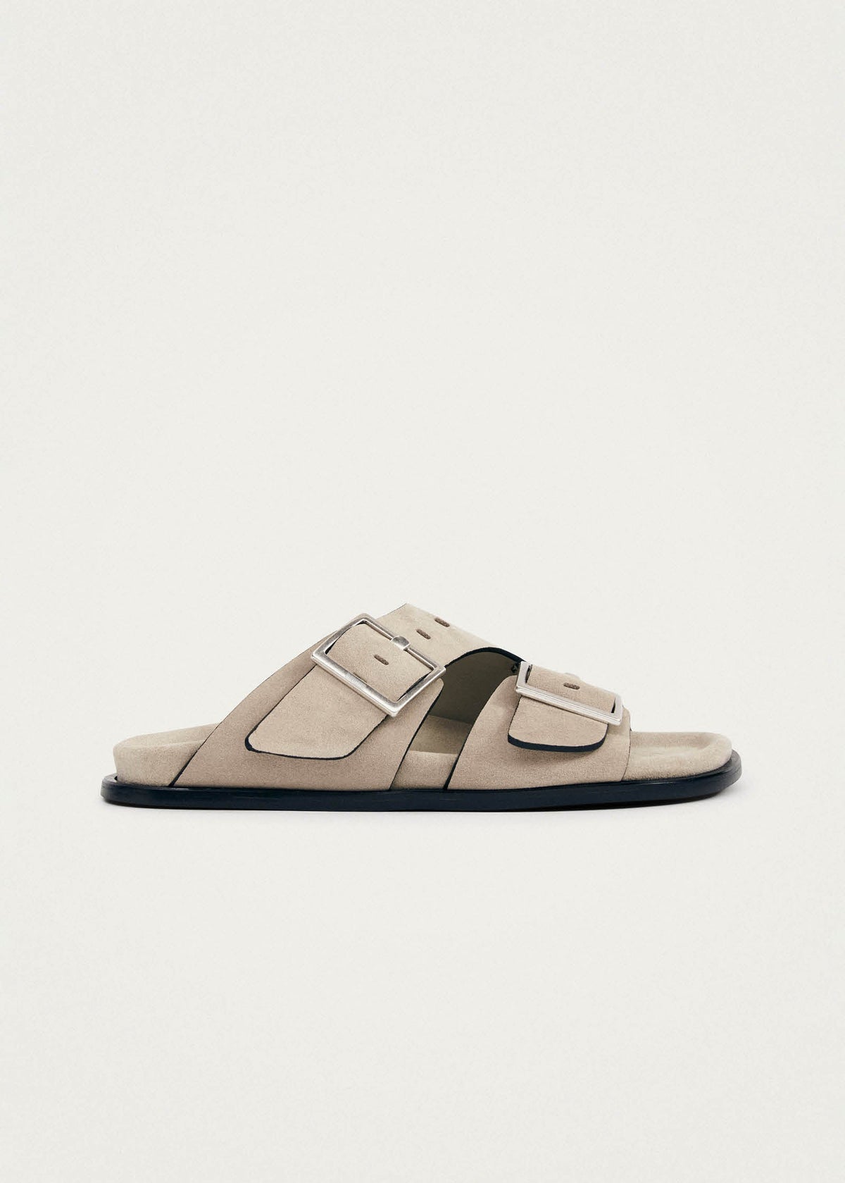 Alba suède beige leren sandalen