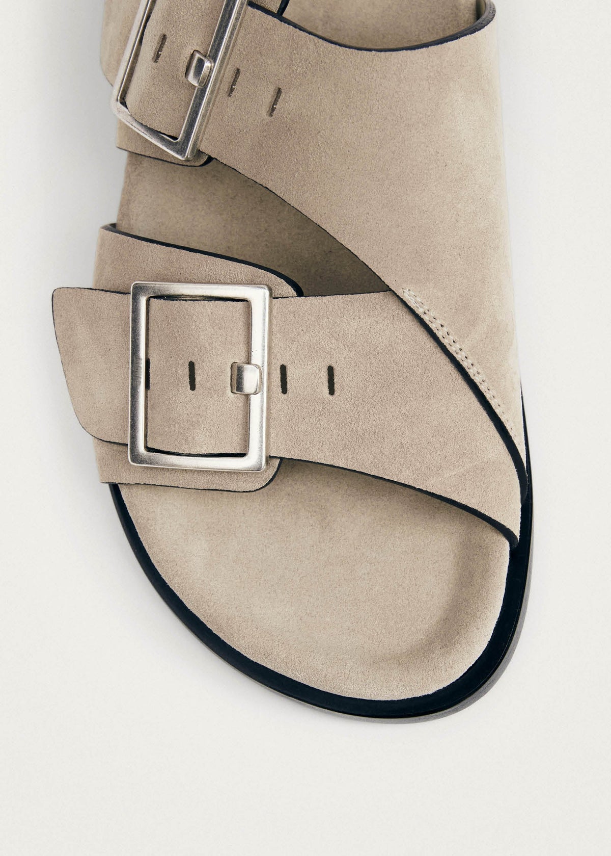 Alba suède beige leren sandalen