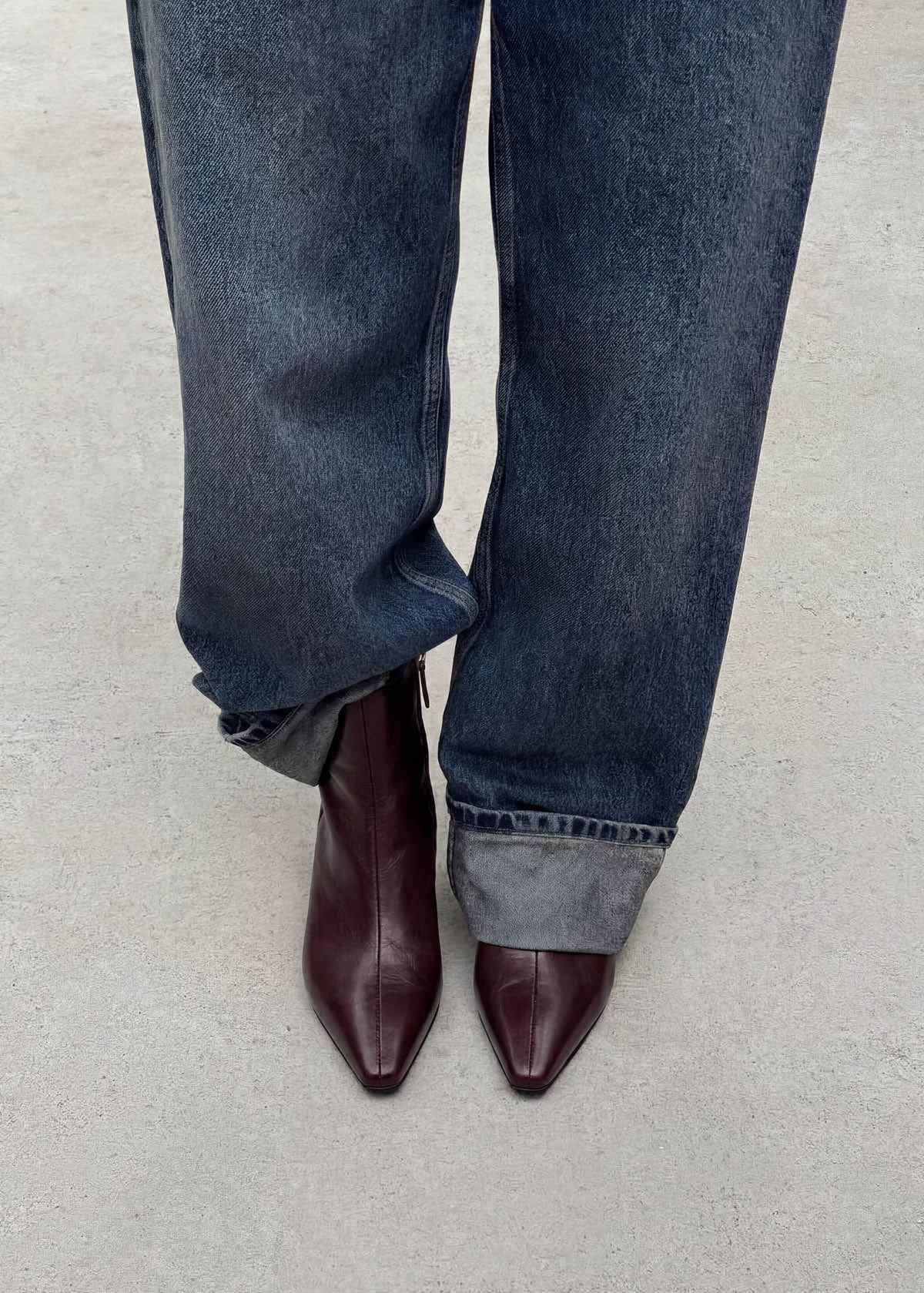 Ambar Rift Enkelboots van bordeauxrood leer