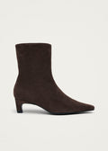 Ambar Suede Brown Leather Ankle Boots