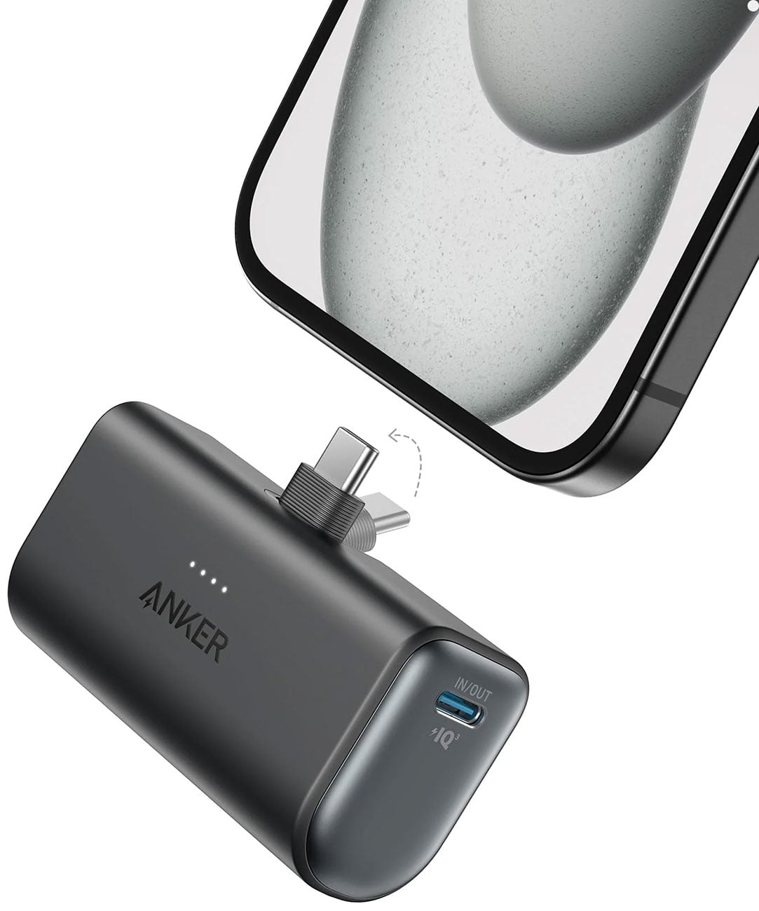 Anker Nano Power Bank 22.5W with Built-In USB-C Connector in Black Stone - A1653H11-1 - image 1