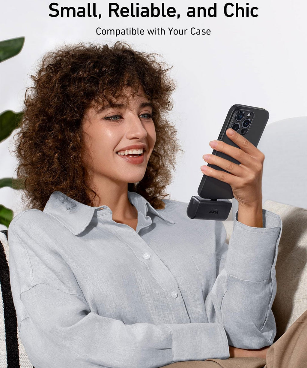Anker Nano Power Bank 22.5W with Built-In USB-C Connector in Black Stone - A1653H11-1 - image 4
