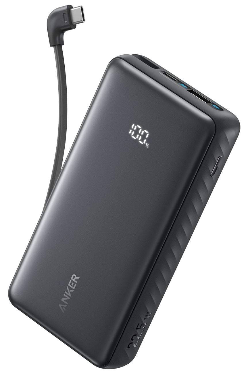 Anker Zolo Power Bank (20,000mAh, Built-In USB-C Cable) in Black - A110EH11-1 - image 1