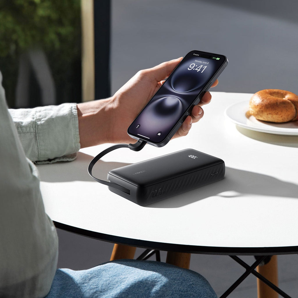 Anker Zolo Power Bank (10,000mAh, 22.5W, Built-In USB-C Cable) in Black - A110DH11-1 - image 4