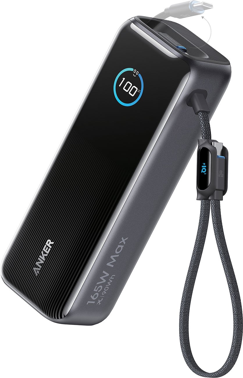 Anker Nano Power Bank (25K, 165W, Built-In and Retractable Cables) in Space Black - A1117H11-1 - image 3