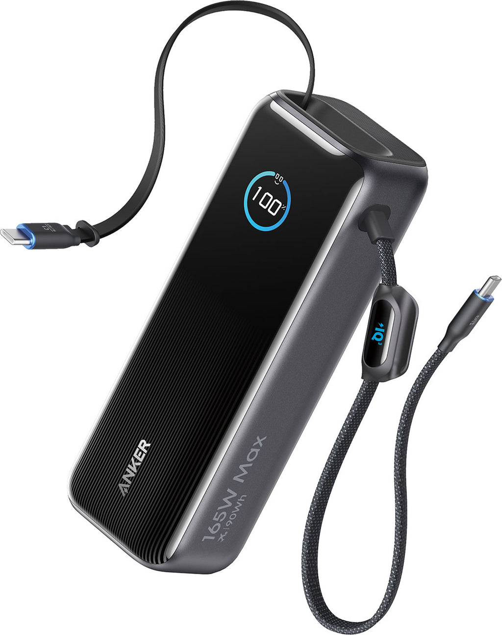 Anker Nano Power Bank (25K, 165W, Built-In and Retractable Cables) in Space Black - A1117H11-1 - image 1