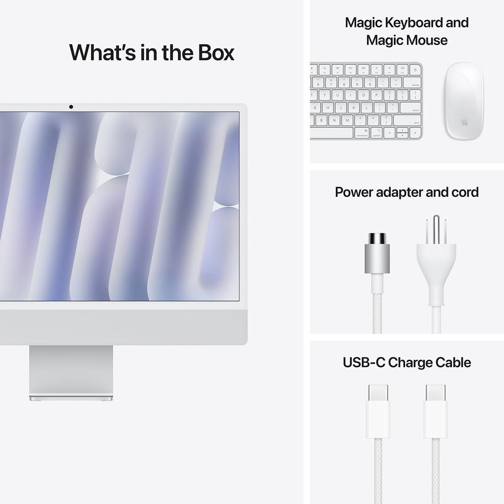 Apple 24-Inch iMac M4 8-Core 16GB RAM 256GB SSD, 8-Core GPU Retina 4.5K Desktop Computer in Silver (Late  - image 9