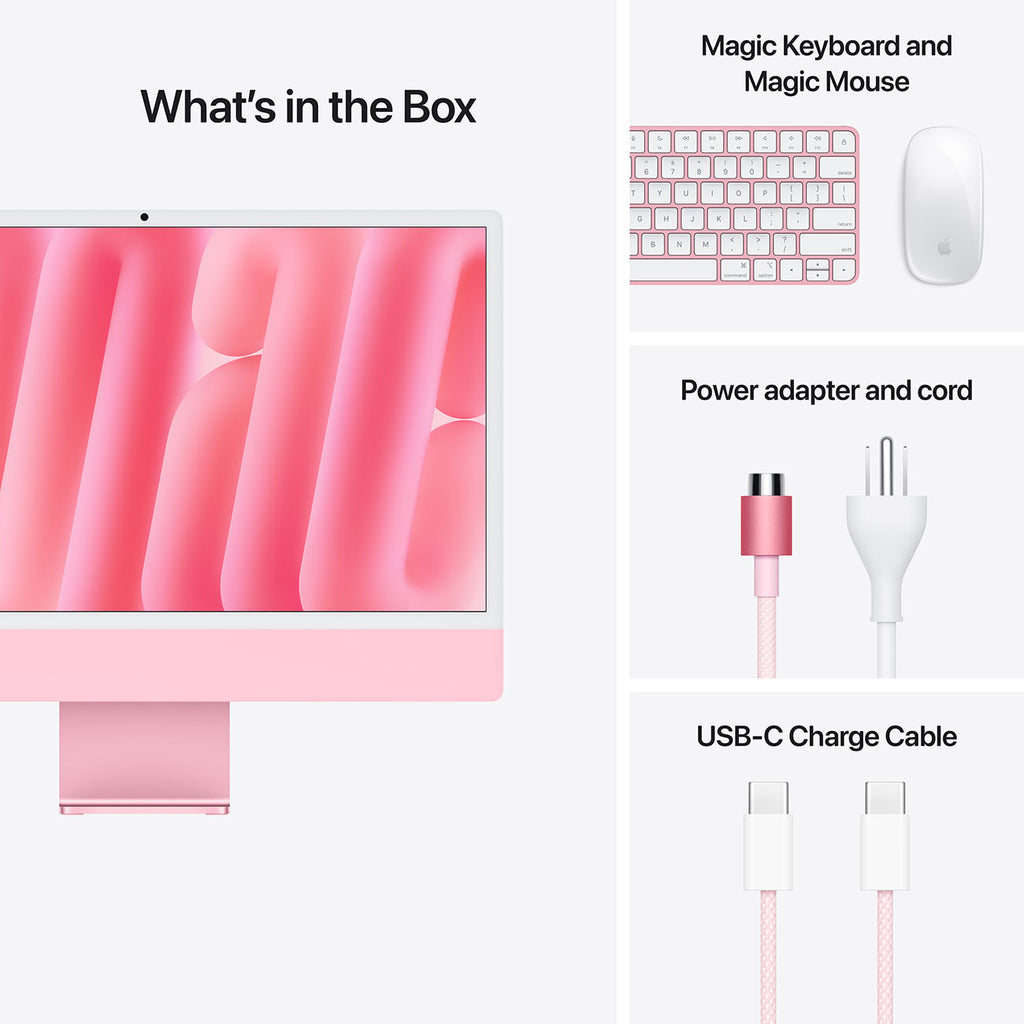 Apple 24-Inch iMac M4 8-Core 16GB RAM 256GB SSD, 8-Core GPU Retina 4.5K Desktop Computer in Pink (Late 20 - image 8