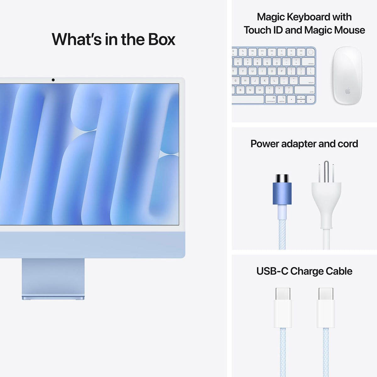 Apple 24-Inch iMac M4 10-Core 16GB RAM 256GB SSD, 10-Core GPU Retina 4.5K Desktop Computer in Blue (Late  - image 9