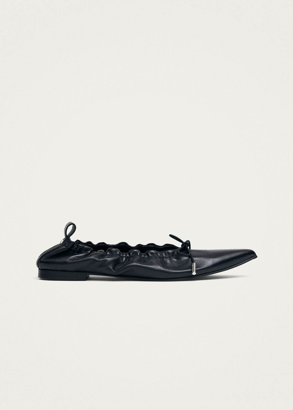 Arden Ballerinas aus schwarzem Leder