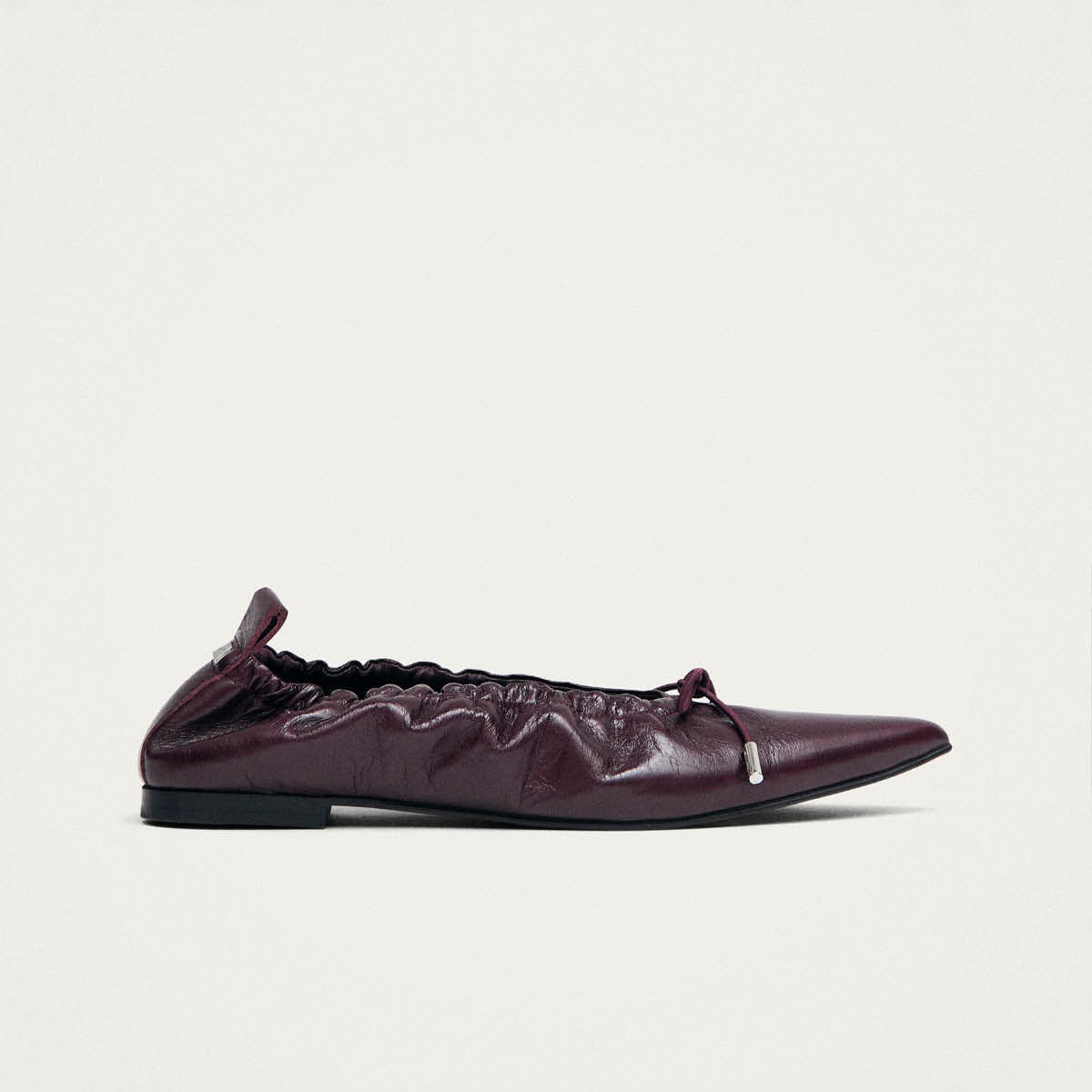 Arden Rift bordeauxrode leren ballerina's