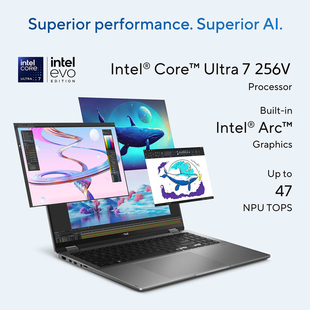 ASUS Vivobook 16 Flip Copilot+ PC Touchscreen Laptop 16-Inch Intel Core Ultra 7 256V 16GB RAM 512GB SSD i - image 8