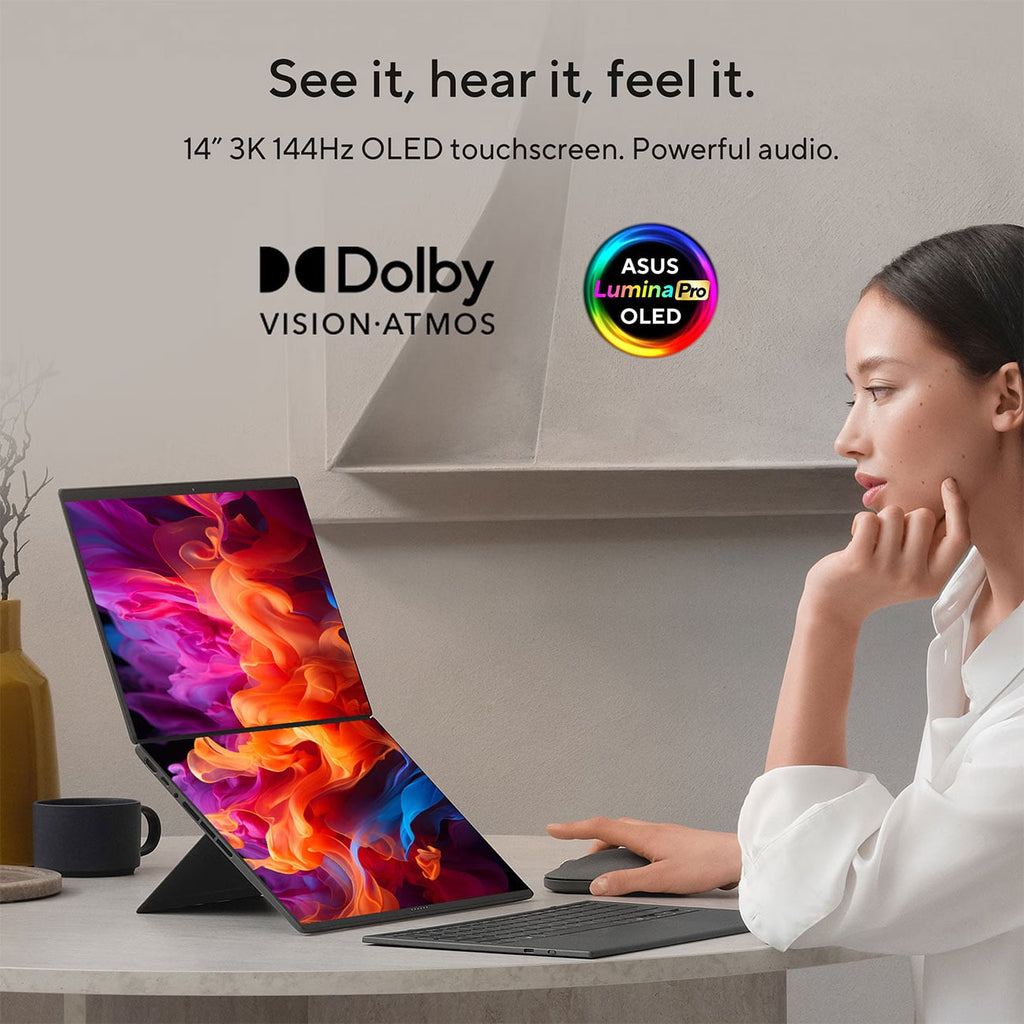 ASUS Zenbook DUO OLED Laptop Dual 14-Inch Touchscreen Intel Ultra X9 378H 32GB RAM 1TB SSD in Moher Gray  - image 9