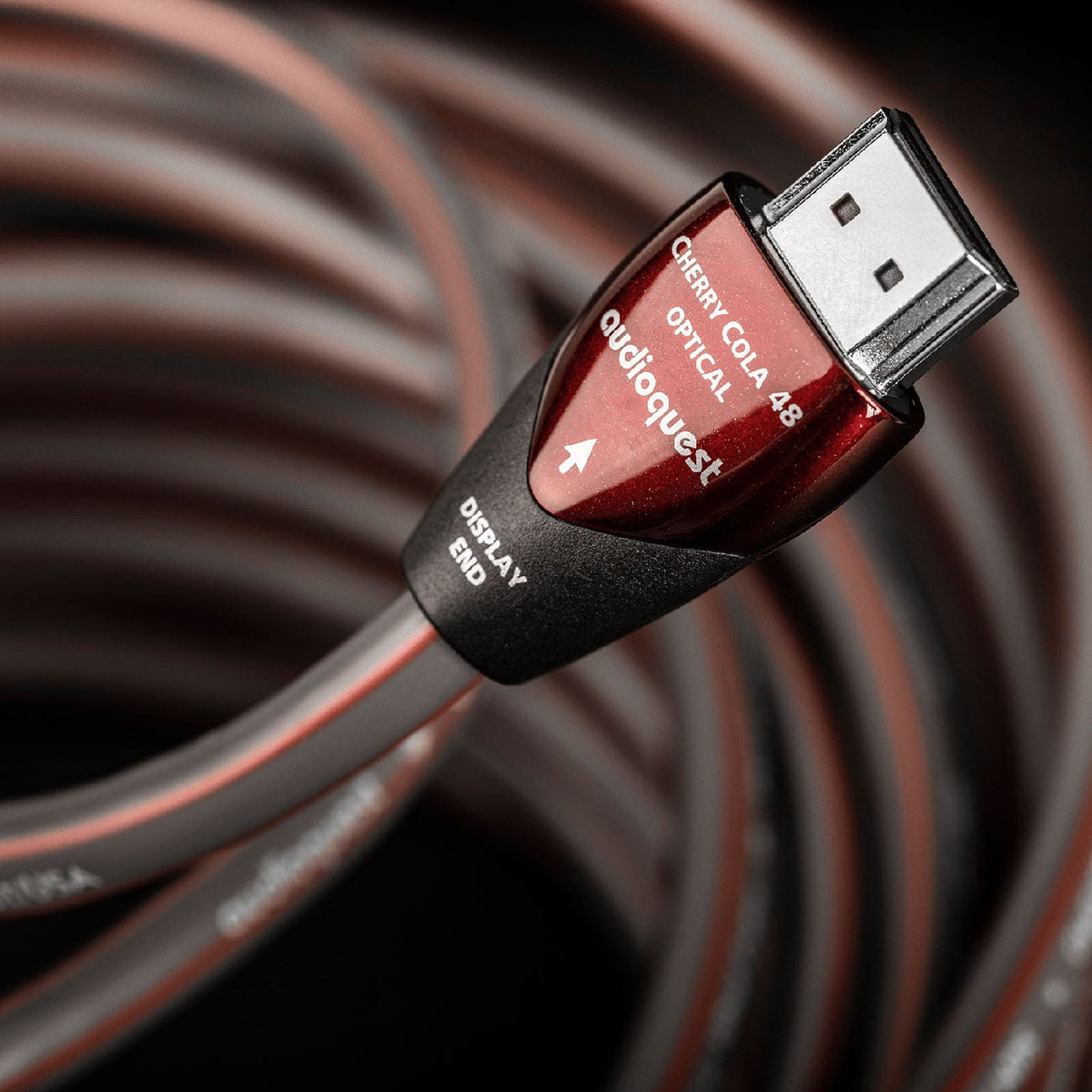 AudioQuest 49.2 Feet Cherry Cola HDMI Hybrid Active Optical Cable - HDMICHERRYCOLA15M - image 2