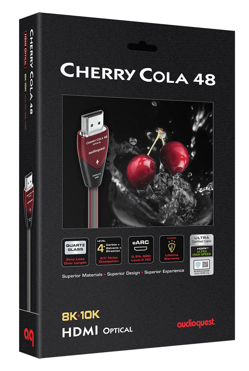 AudioQuest 49.2 Feet Cherry Cola HDMI Hybrid Active Optical Cable - HDMICHERRYCOLA15M - image 5