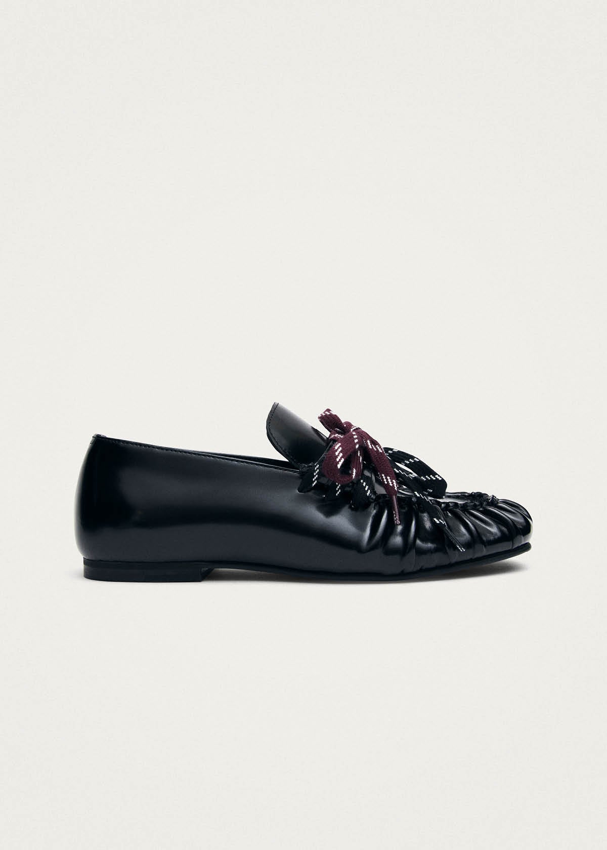 Aven Lace Zwart Leren Loafers