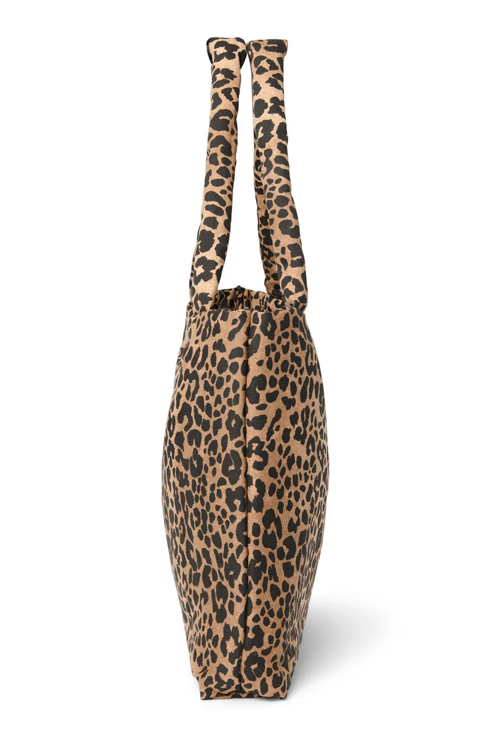 Bruine luipaardprint katoenen mom bag