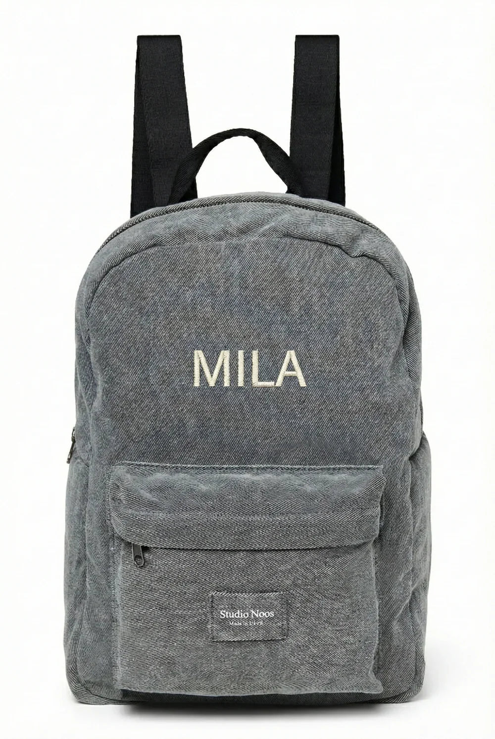 Grauer Jeans-Midi-Rucksack