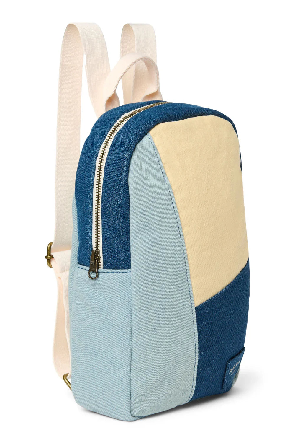Mini-Rucksack aus Jeans-Patchwork