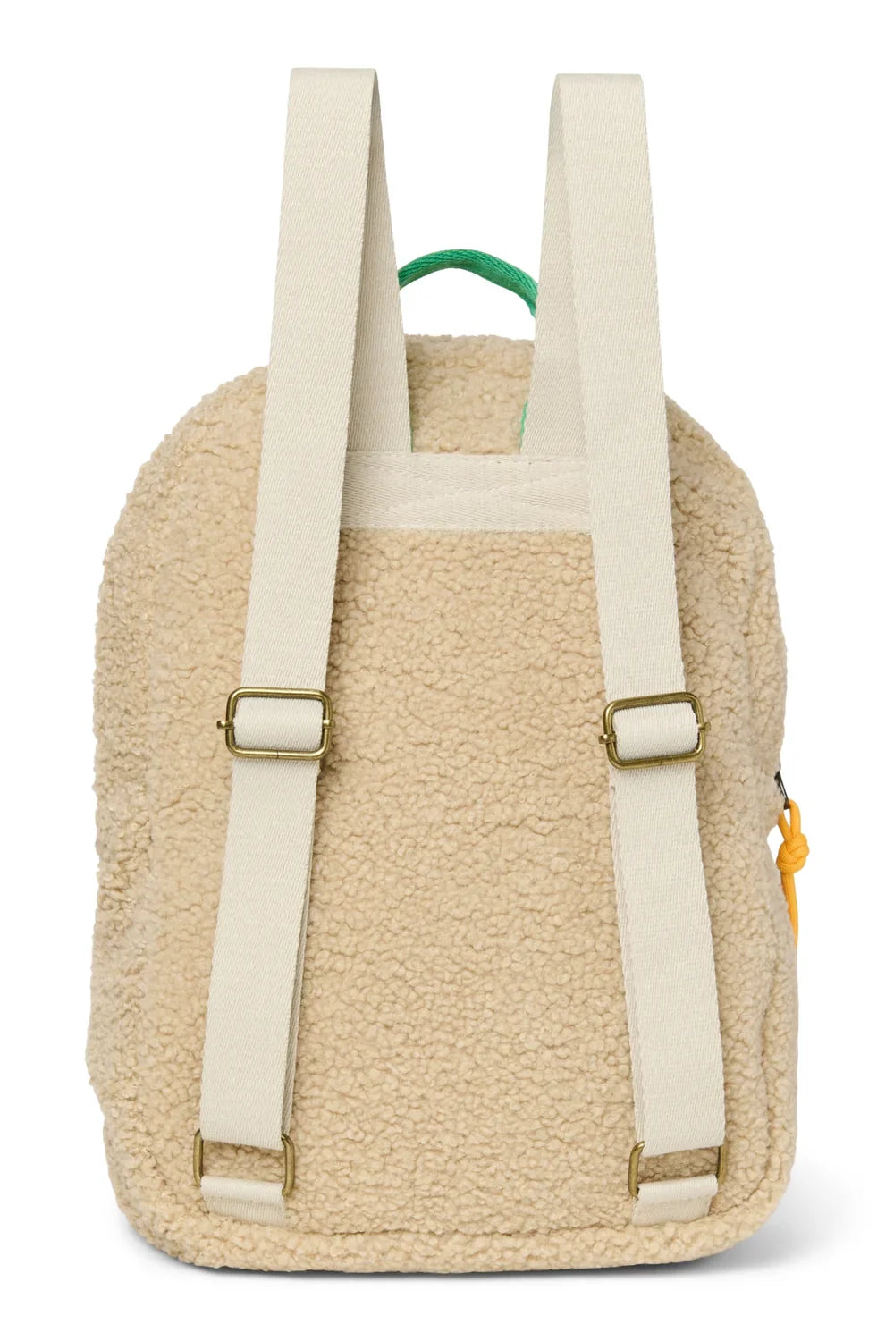 Brauner/Burgunderfarbener Teddy-Midi-Rucksack