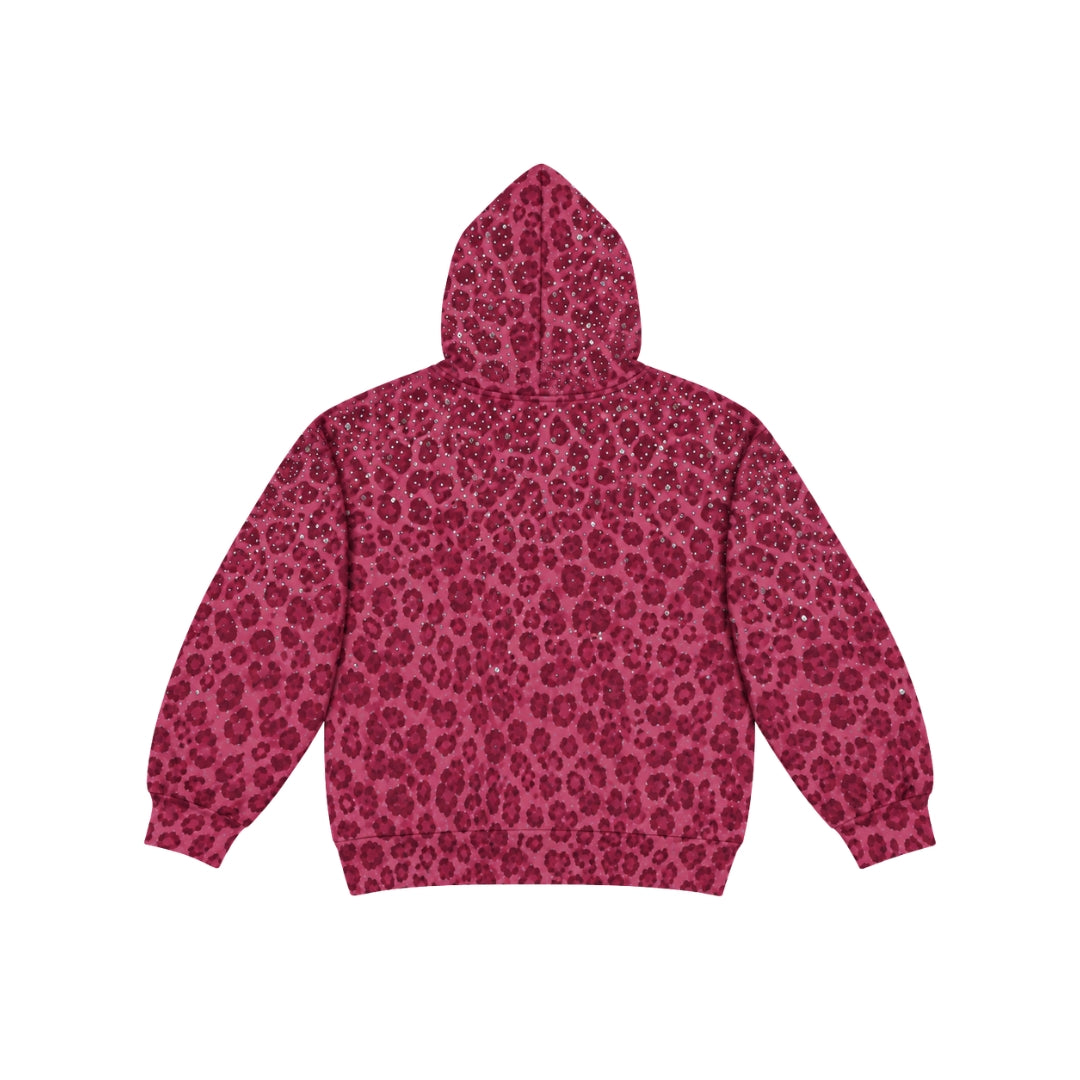 VYBES Pink Leopard Zip Up
