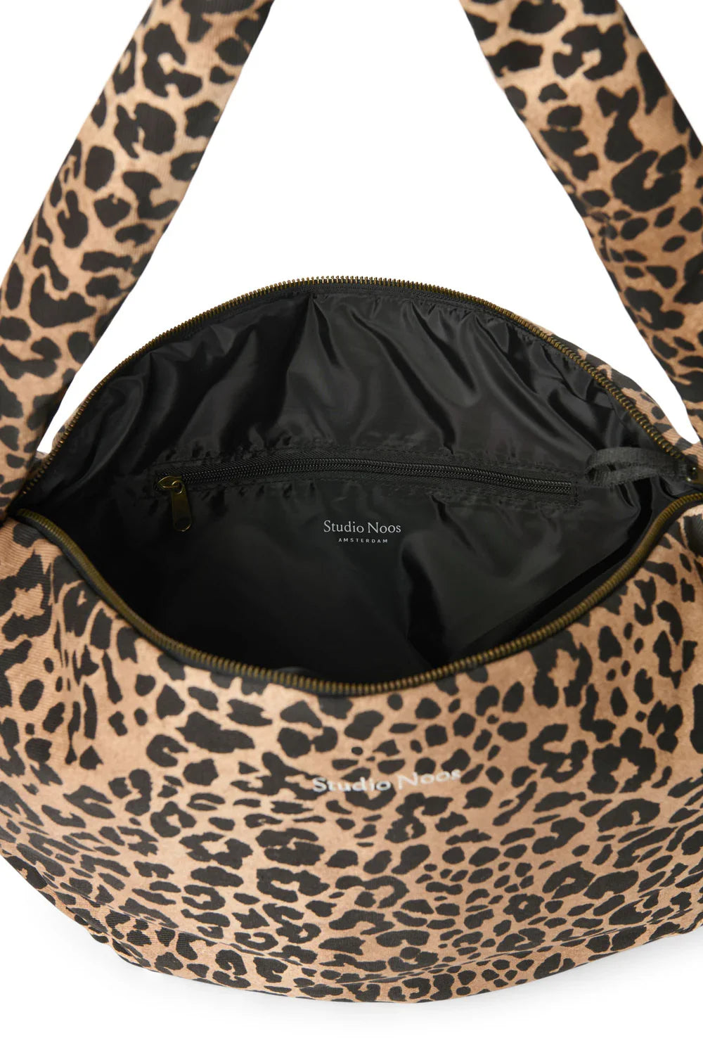 Braune Leopard Baumwoll Umhängetasche