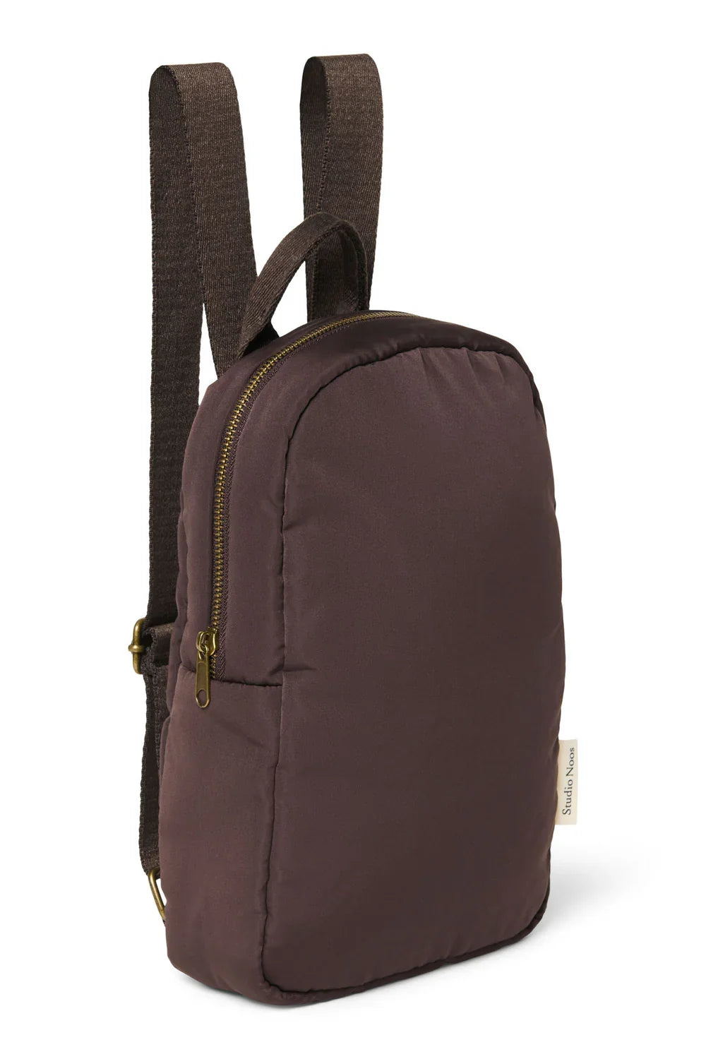 Brauner, bauschiger Mini-Rucksack