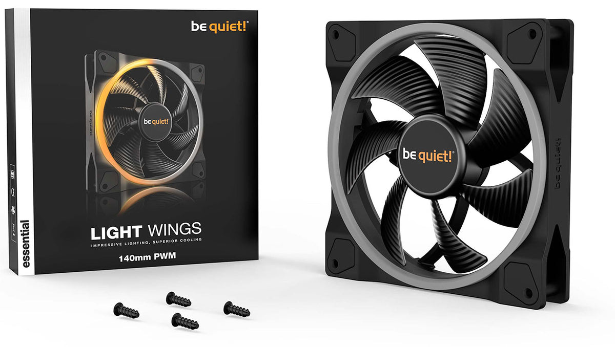 be quiet! LIGHT WINGS 140mm PWM Gaming Desktop Case Fan RGB in Black (Each) - BL074 - image 4