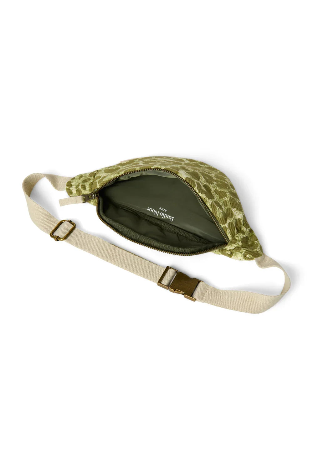 Braune Leopard Baumwoll Mini Gürteltasche