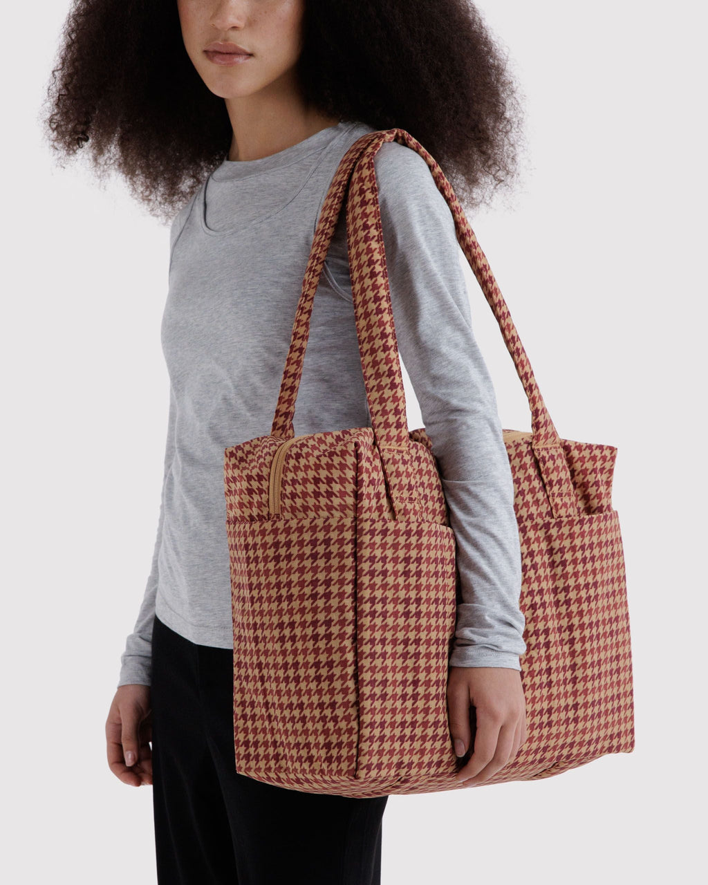 Small Cloud Carry-On - Tan Houndstooth - image 3