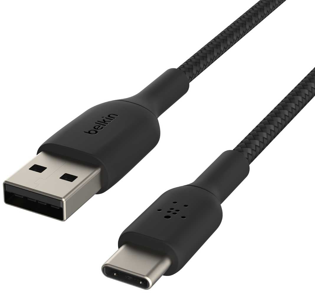 Belkin BoostCharge 6.6-Feet USB-C to USB-A Cable Braided in Black - CAB002BT2MBK - image 2