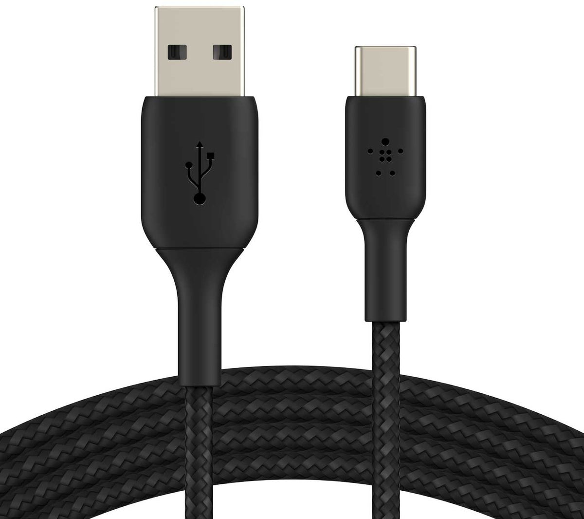 Belkin BoostCharge 6.6-Feet USB-C to USB-A Cable Braided in Black - CAB002BT2MBK - image 1