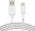 Belkin BoostCharge 3.3-Feet USB-C to USB-A Cable Braided in White - CAB002BT1MWH - image 1
