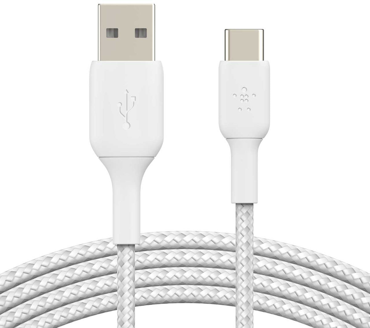 Belkin BoostCharge 3.3-Feet USB-C to USB-A Cable Braided in White - CAB002BT1MWH - image 1