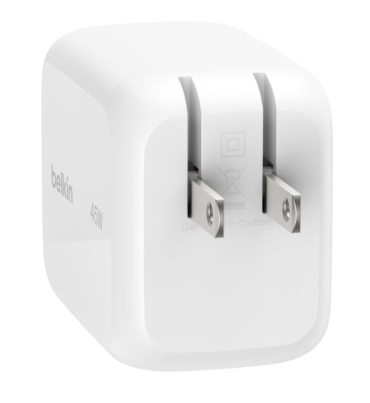 Belkin Retractable GaN Wall Charger 45W with USB-C Cable in White - WCH023DQWH - image 3