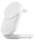 Belkin UltraCharge 3-in-1 Round Foldable Magnetic Charger with Qi2 25W in White - WIZ037TTWH - image 1