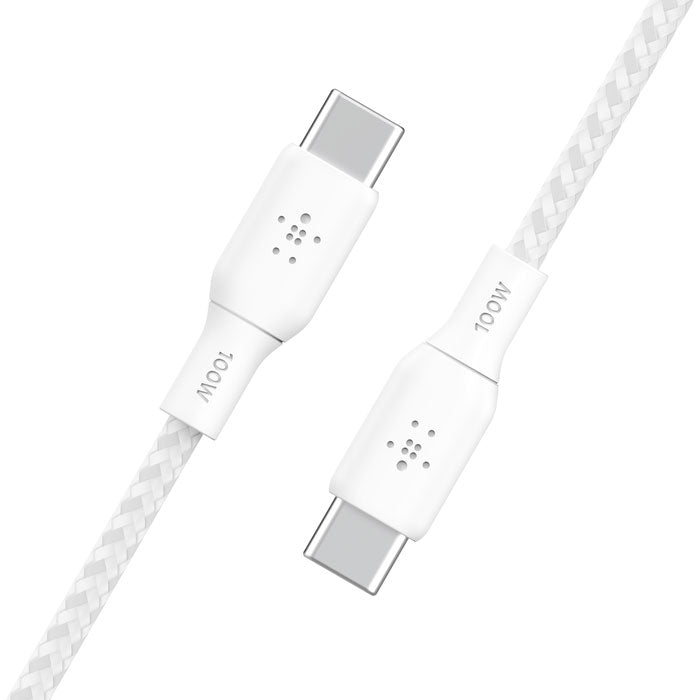 Belkin BOOST CHARGE 6.6 Ft. USB-C To USB-C Cable 100W in White - CAB014BT2MWH - image 5