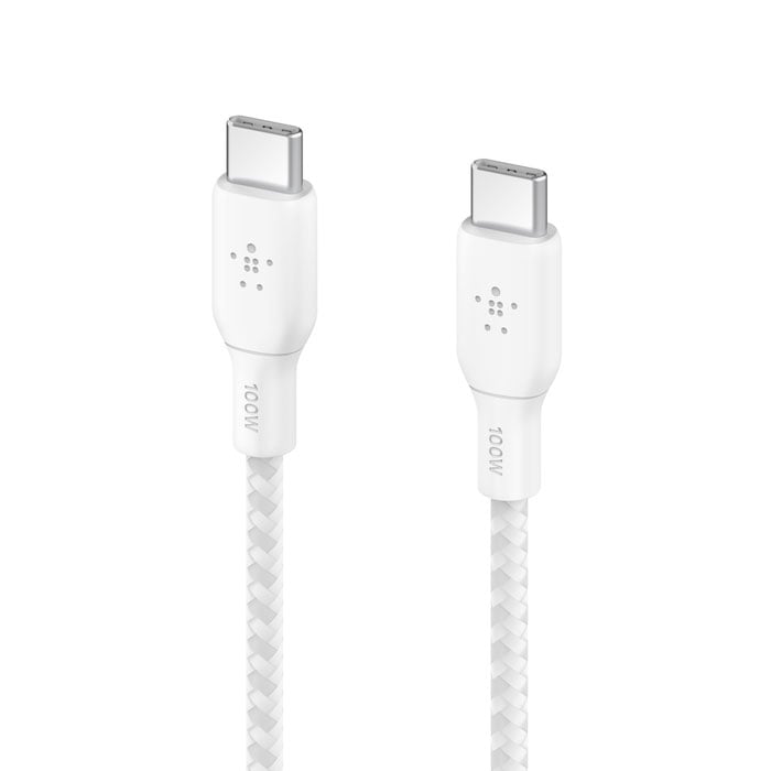Belkin BOOST CHARGE 6.6 Ft. USB-C To USB-C Cable 100W in White - CAB014BT2MWH - image 4