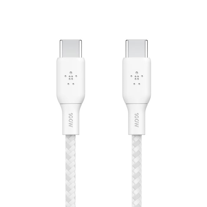 Belkin BOOST CHARGE 6.6 Ft. USB-C To USB-C Cable 100W in White - CAB014BT2MWH - image 1