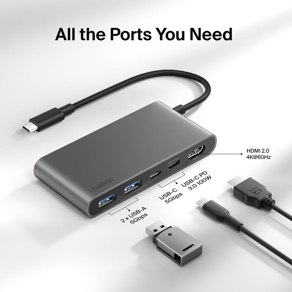 Belkin Connect 5-Port USB-C Hub with Dual USB-C Ports - AVC022FQSGY - image 7