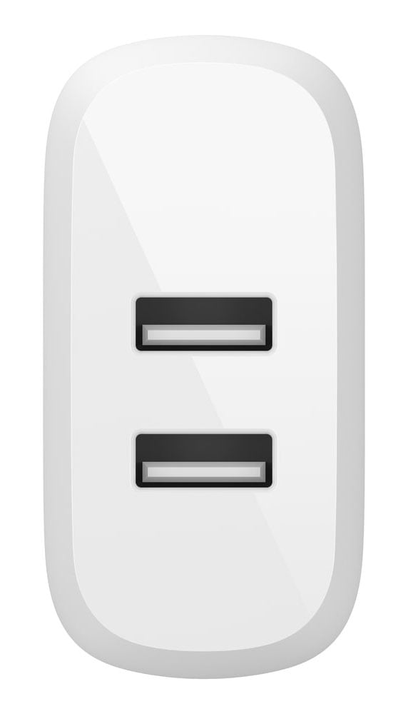Belkin BoostCharge Dual USB-A Wall Charger 24W in White - WCB002DQWH - image 3