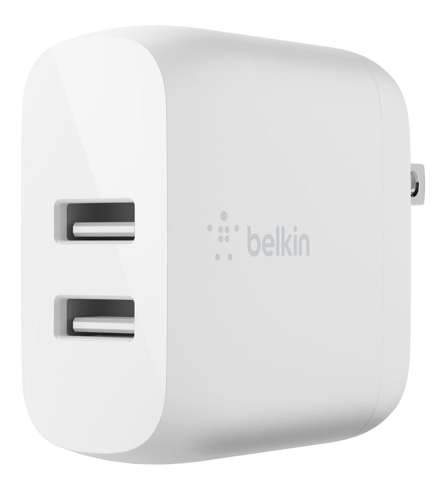 Belkin BoostCharge Dual USB-A Wall Charger 24W in White - WCB002DQWH - image 1