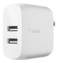 Belkin BoostCharge Dual USB-A Wall Charger 24W in White - WCB002DQWH - image 1